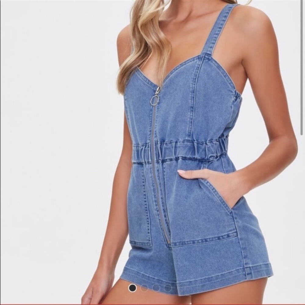 Denim romper